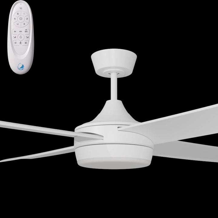 Calibo Breeze Silent 52" (1320mm) ABS Energy Efficient DC Ceiling Fan with 24W LED Light and Remote | White