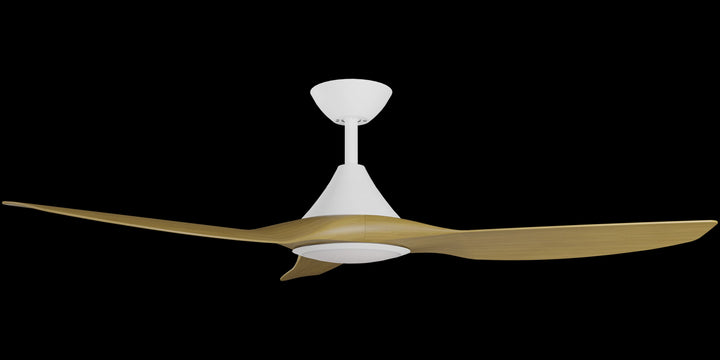Calibo Smart CloudFan 52" (1300mm) ABS DC Ceiling Fan with 20W CCT LED Light and Remote | White & Teak