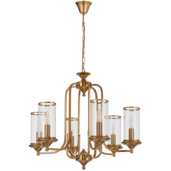 Telbix Velden 6 Light Pendant | Copper