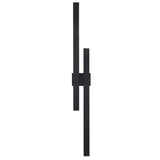 Telbix Ebiza Twin Slimline Tricolour LED Exterior Wall Light | Black
