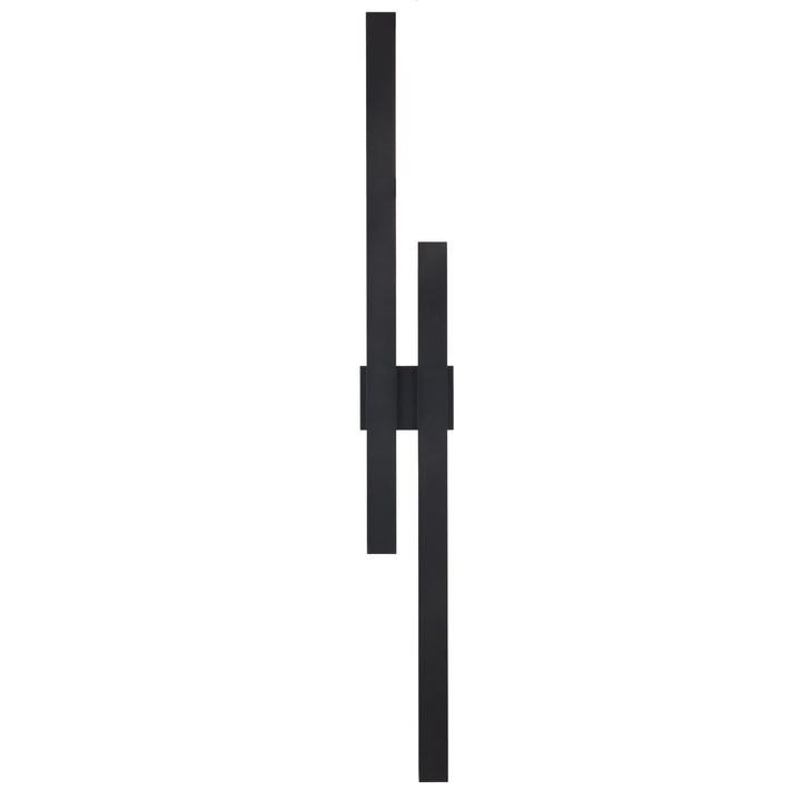 Telbix Ebiza Twin Slimline Tricolour LED Exterior Wall Light | Black