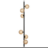 Telbix Black Elson 6 Light Pendant Light | Amber Tear