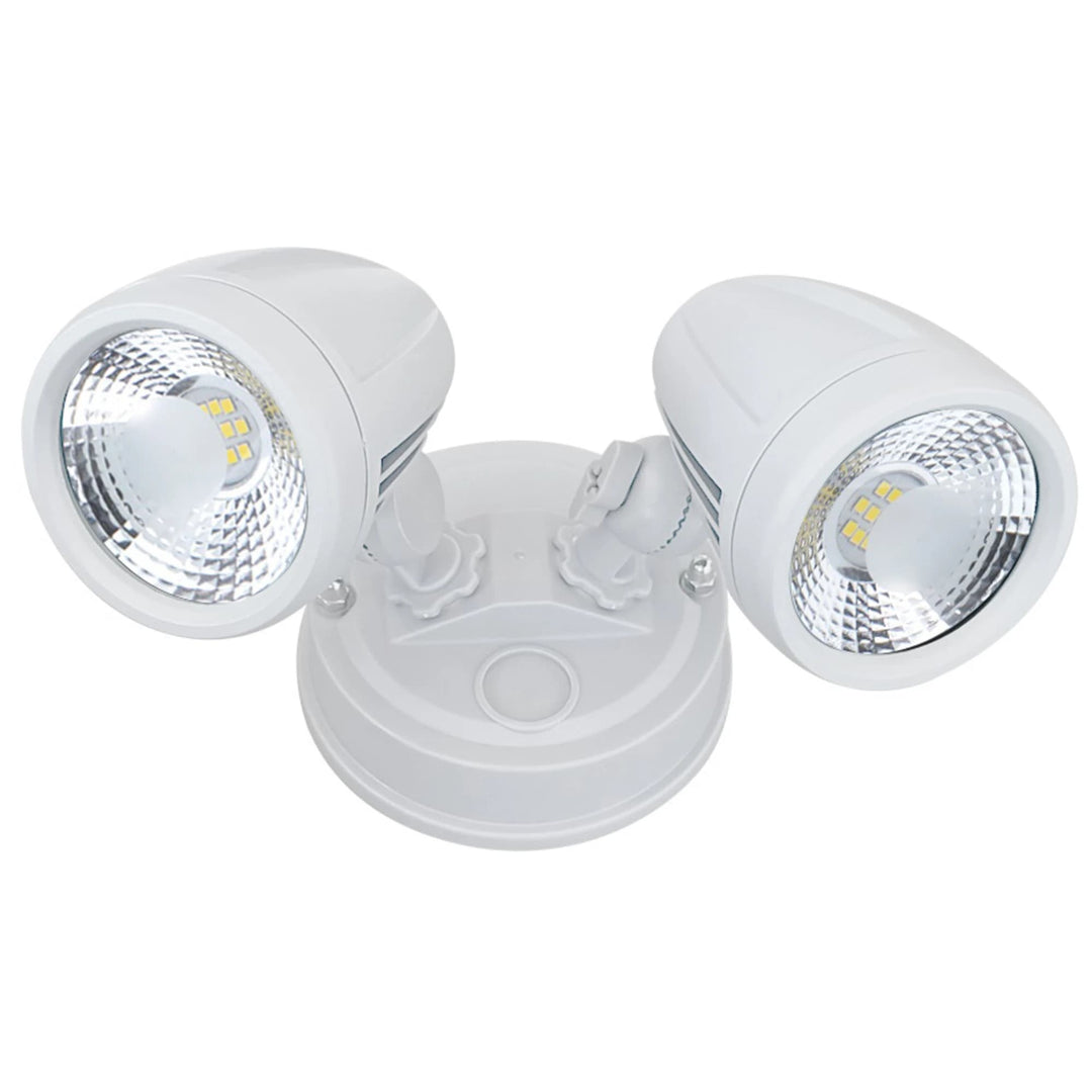 Telbix Illume Twin Exterior Security Spotlight | White