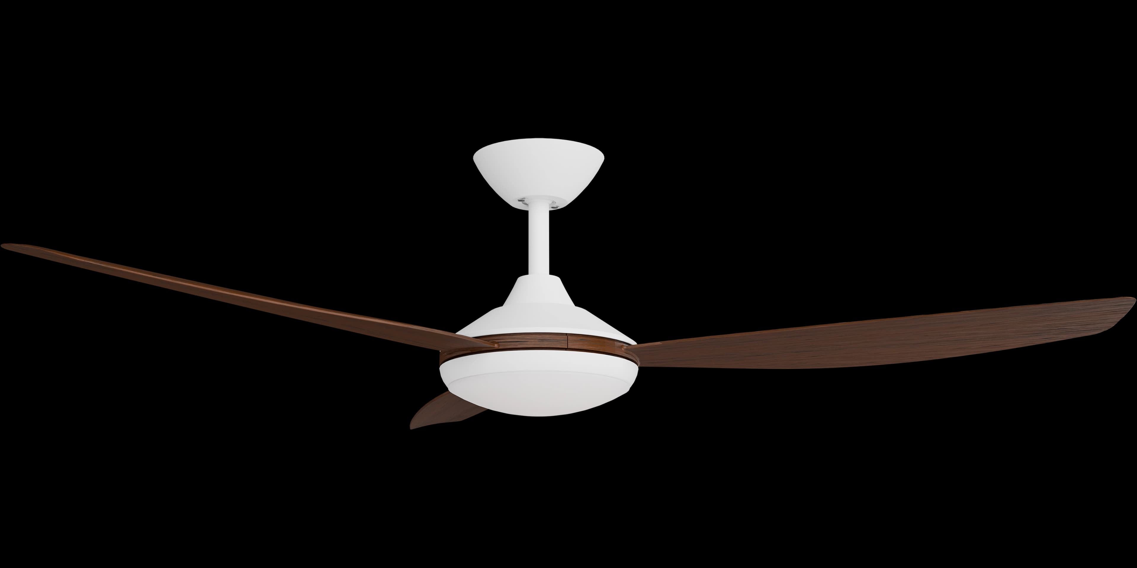 Calibo Condor 56" DC Smart Ceiling Fan with LED Light and Remote Control | White and Koa