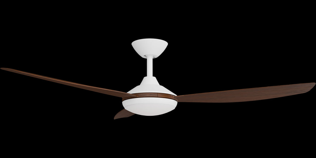 Calibo Condor 56" DC Smart Ceiling Fan with LED Light and Remote Control | White and Koa