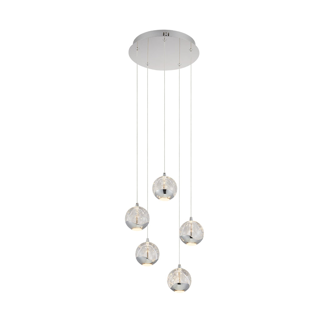 Telbix Segovia 5 Light LED Pendant | Chrome