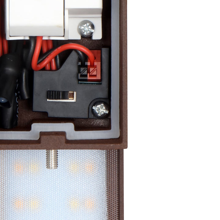 Telbix Ebiza Slimline Tricolour LED Exterior Wall Light | Black