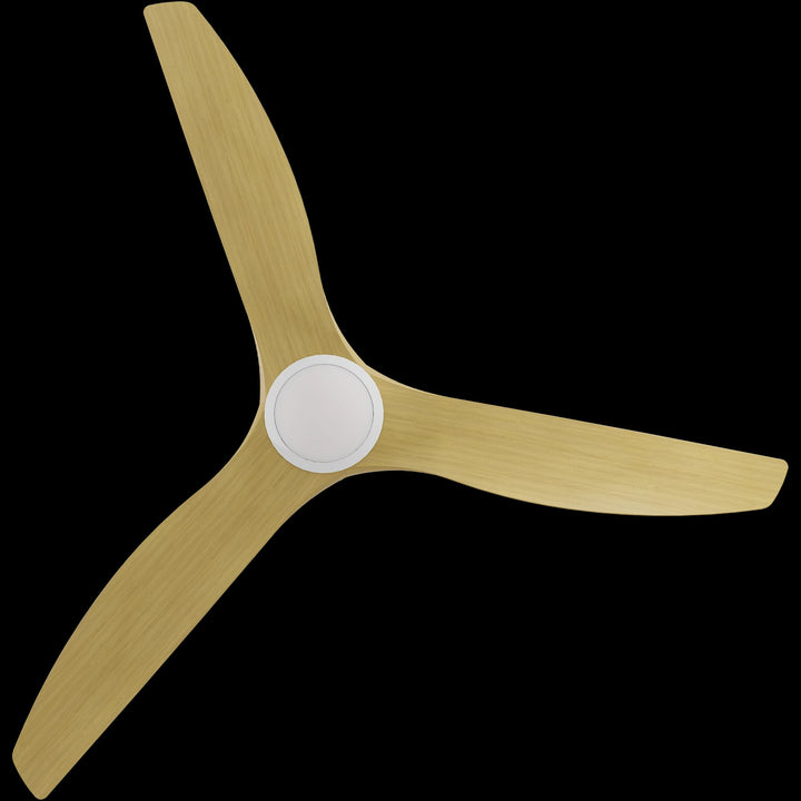 Calibo Smart CloudFan 52" (1300mm) ABS DC Ceiling Fan with 20W CCT LED Light and Remote | White & Bamboo