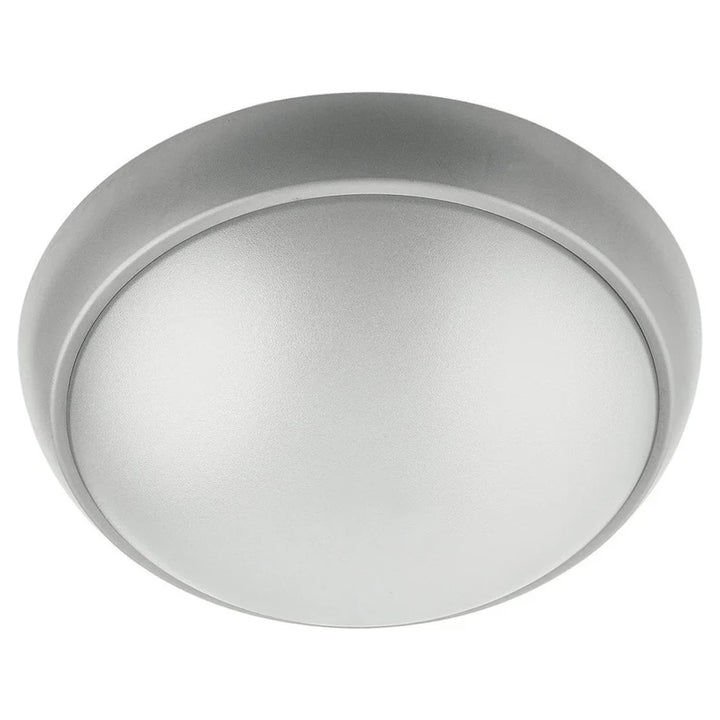 Telbix Wynn LED Round Bunker Light | Silver