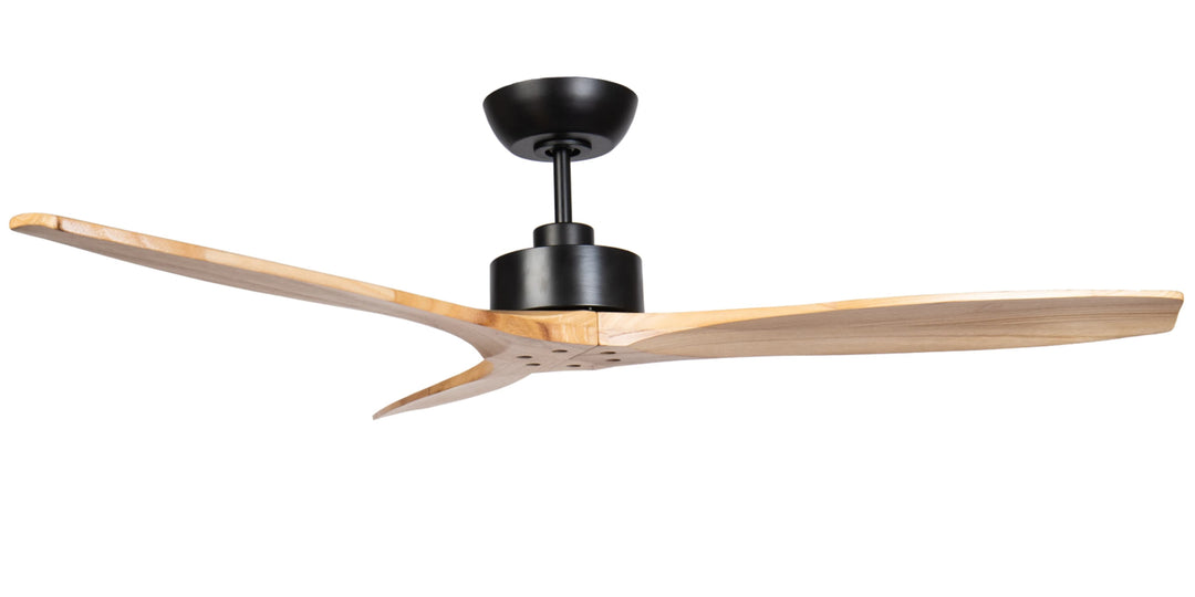 Fanco Wynd 54" DC Ceiling Fan with Remote | Black and Natural