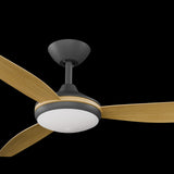 Calibo Condor 56" DC Smart Ceiling Fan with LED Light and Remote Control | Black and Bamboo