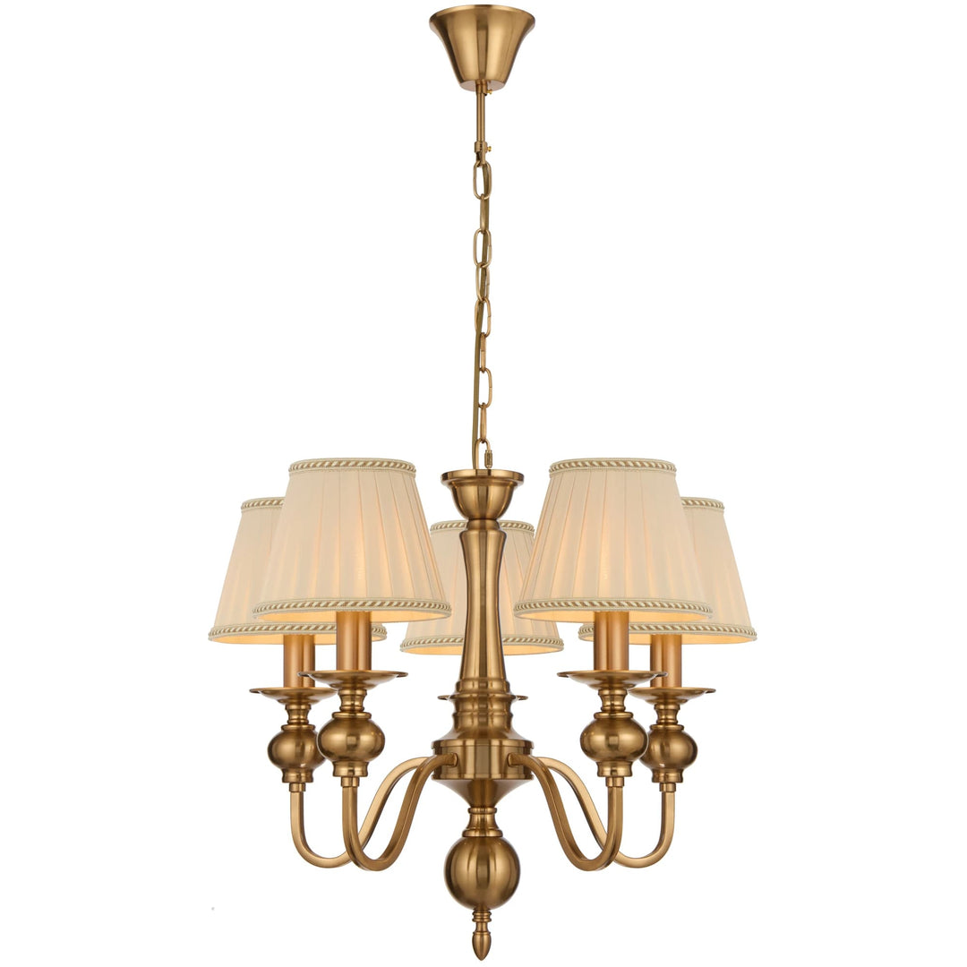Telbix Siedel 5-Light Pendant with Shades | Copper