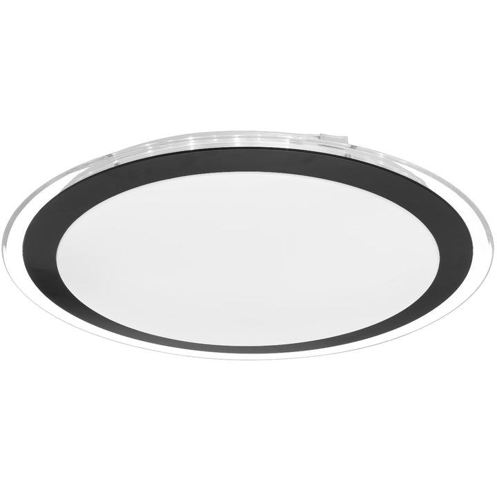 Telbix Astrid Medium Tricolour LED Oyster Light | Black