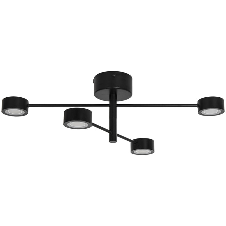 Nordlux Clyde 4 Light LED Flush Mount Ceiling Spotlight | Black