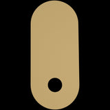 Calibo Crest 320mm Oval Back Plate Only | Brass