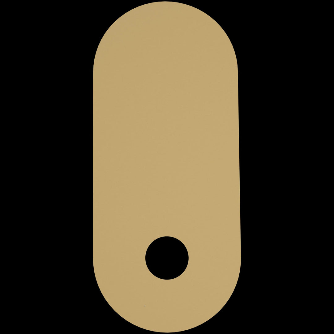 Calibo Crest 320mm Oval Back Plate Only | Brass