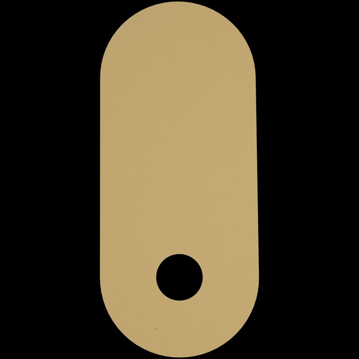 Calibo Crest 320mm Oval Back Plate Only | Brass