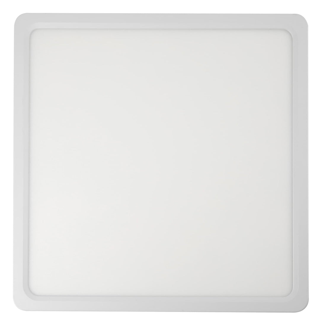 Telbix Lunos Square White Frame Dimmable 3CCT LED Oyster Light with Flex and Plug | Large