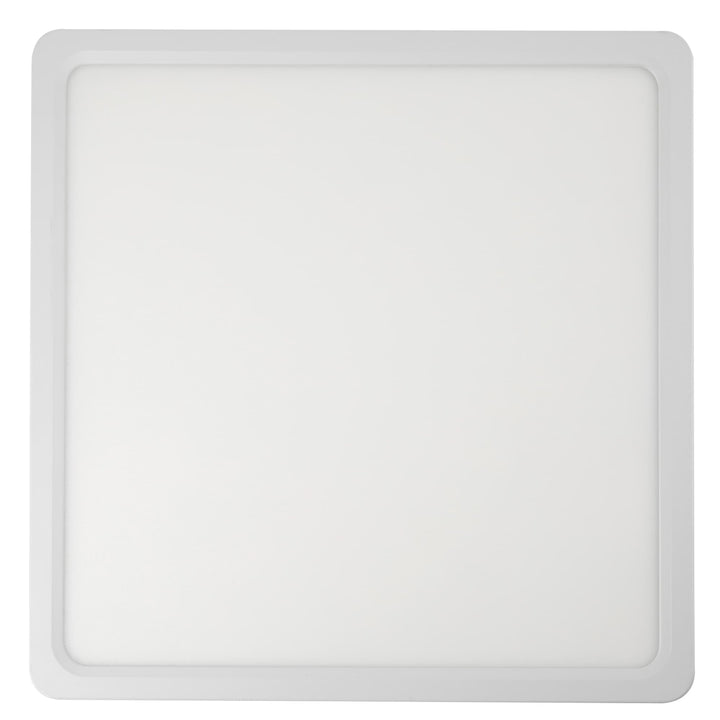 Telbix Lunos Square White Frame Dimmable 3CCT LED Oyster Light with Flex and Plug | Large