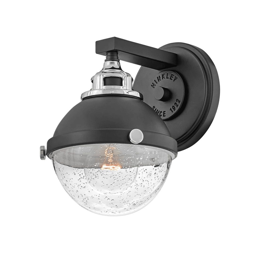 Hinkley Fletcher Traditional Single Wall Light (E27) | Black & Chrome