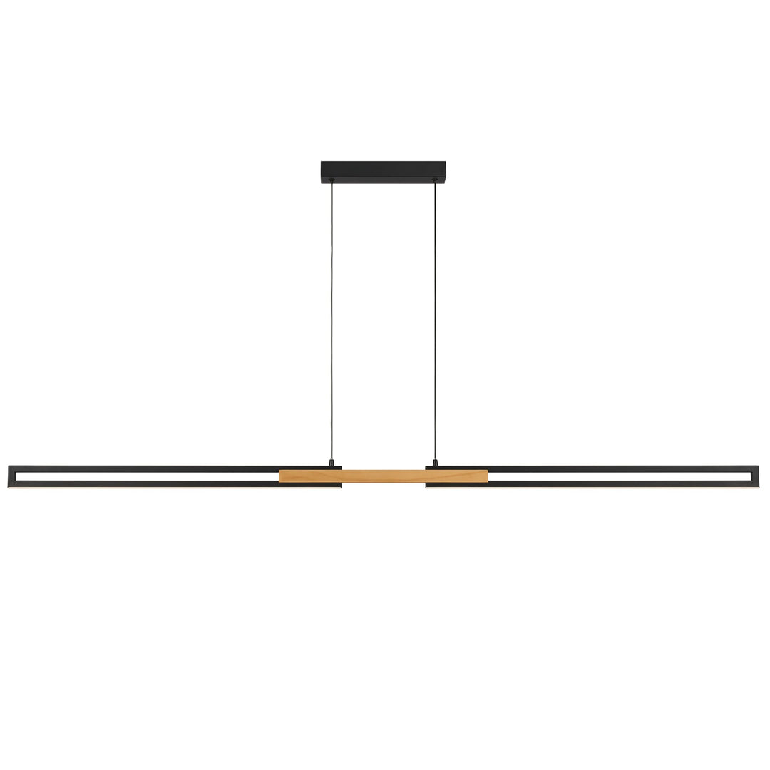 Telbix Thorin 1800mm LED Pendant | Black and Oak