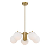 Telbix Marsten Gold Glass Pendant E27 | 5 Light