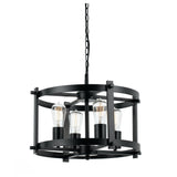 Telbix Finley Small Industrial Chain Pendant Light | Matte Black