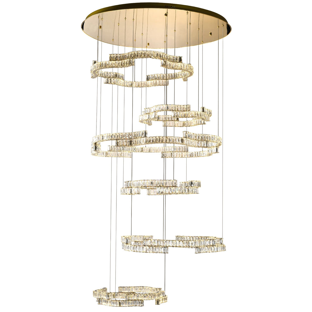 Telbix Jura 6 Tier Pendant Light | Gold
