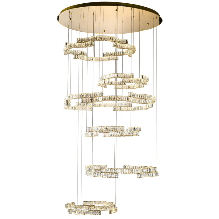 Telbix Jura 6 Tier Pendant Light | Gold