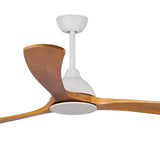 Fanco Sanctuary DC 70" Solid Timber Blade Indoor/Outdoor Ceiling Fan With Remote | White/Teak
