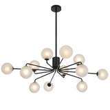 Telbix Felton 12 Light Pendant | Black and Frost Tear