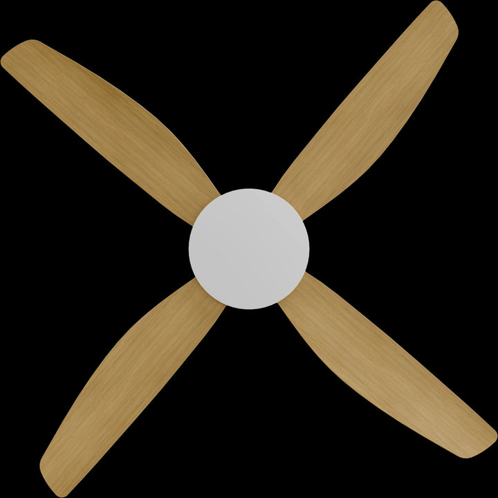 Calibo Vanga 52" DC Smart Ceiling Fan with Remote Control | White and Bamboo