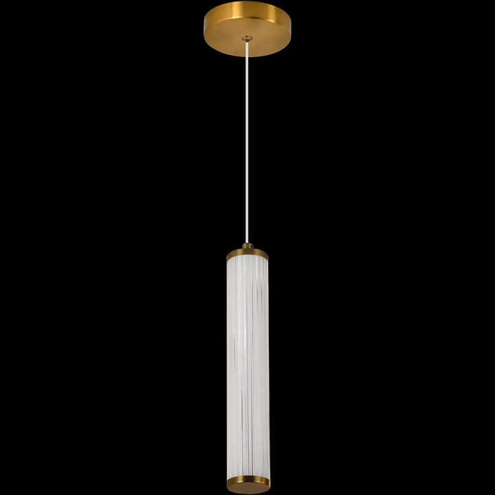Calibo Charm Modern Fluted 1 Light Pendant | Brass