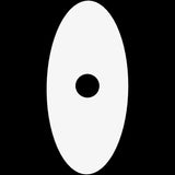 Calibo Crest 300mm Oval Back Plate Only | White