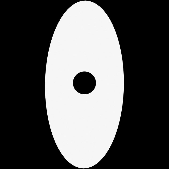 Calibo Crest 300mm Oval Back Plate Only | White