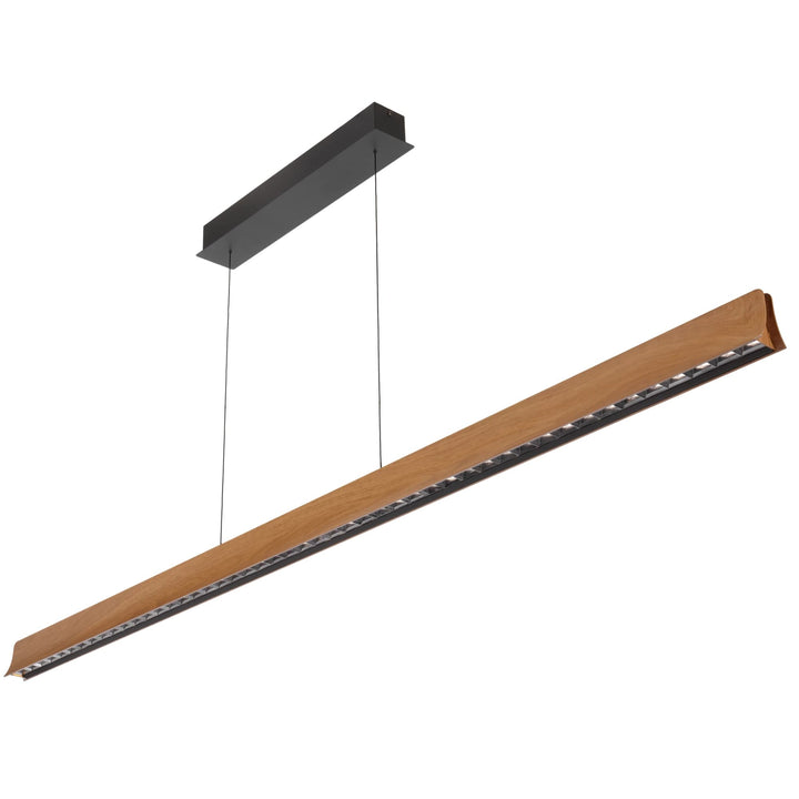 Telbix 1 Light Lucid LED Pendant Light | Wood