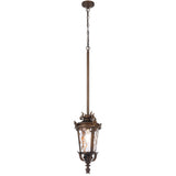 Telbix Pedral Large Outdoor Lantern Pendant with Textured Glass and Multiple Suspension | Bronze