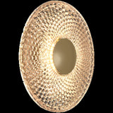 Calibo Bilby Crystalline 180mm Round LED Wall Light | Brass