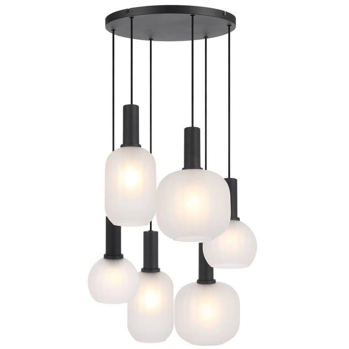Telbix Aosta 6 Light Pendant Light | Black