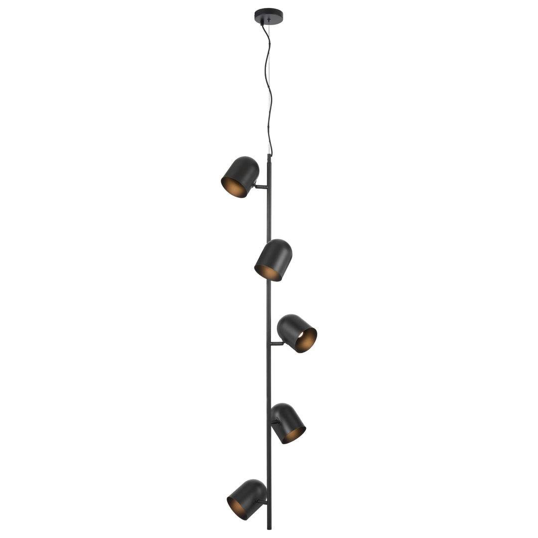 Telbix Turin 5 Light Pendant | Black