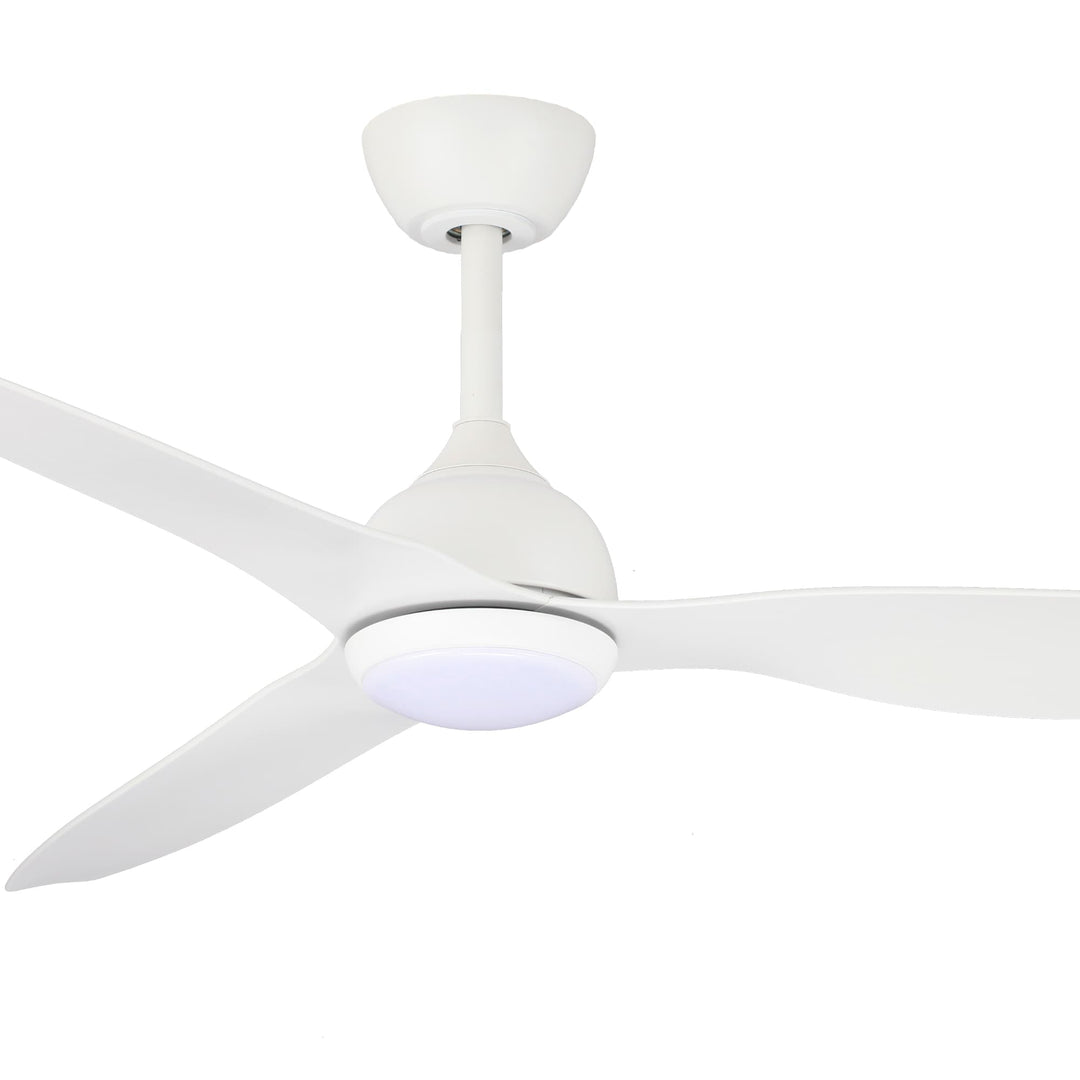 Fanco Eco Style DC 52" Ceiling Fan With Remote and CCT LED Light | White