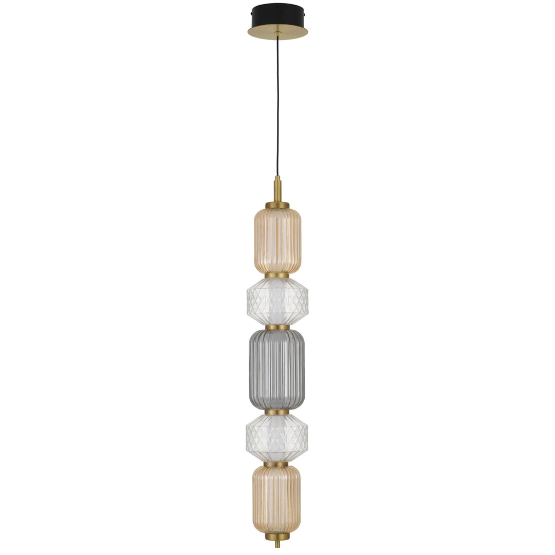 Telbix Torso 5 Light LED Pendant | Brass