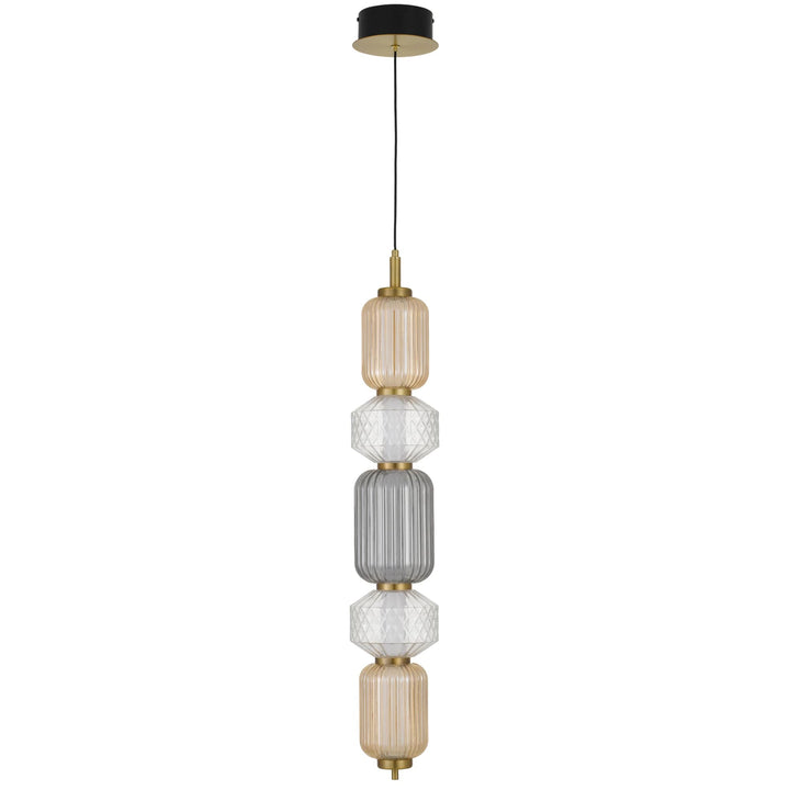 Telbix Torso 5 Light LED Pendant | Brass