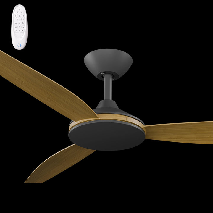Calibo Condor 56" DC Smart Ceiling Fan with Remote Control | Black and Teak