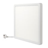 Telbix Lunos Square White Frame Dimmable 3CCT LED Oyster Light with Flex and Plug | Medium