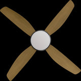 Calibo Vanga 48" DC Smart Ceiling Fan with LED Light and Remote Control | Black and Teak