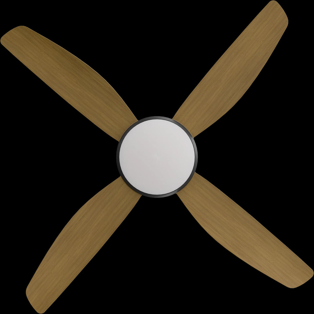 Calibo Vanga 48" DC Smart Ceiling Fan with LED Light and Remote Control | Black and Teak