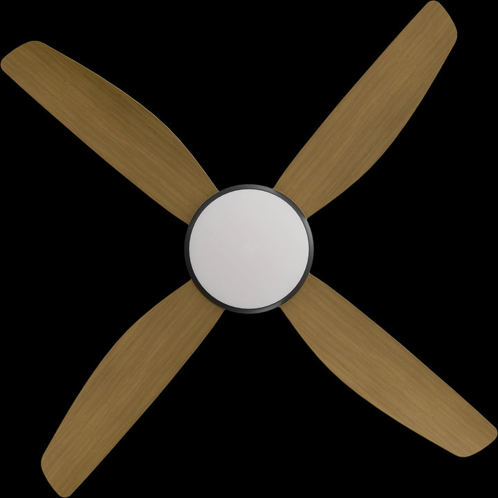 Calibo Vanga 48" DC Smart Ceiling Fan with LED Light and Remote Control | Black and Teak