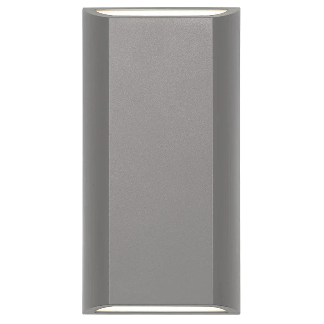 Telbix Bloc 2x4W Exterior LED CCT Up/Down Wall Light IP65 | Silver