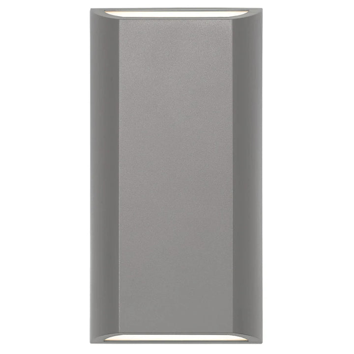 Telbix Bloc 2x4W Exterior LED CCT Up/Down Wall Light IP65 | Silver